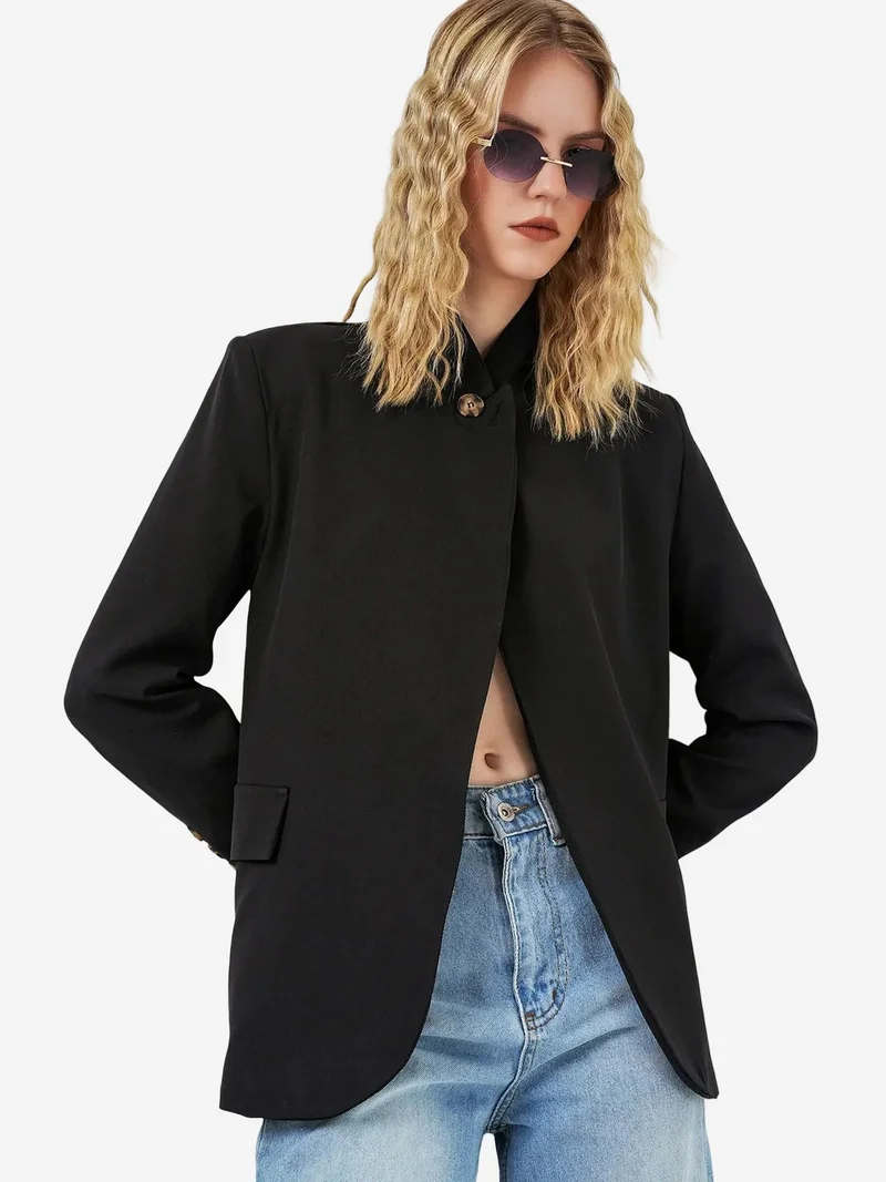 Big Dart Black BDART Oversized Shawl Collar Blazer for Women | Best Price UAE