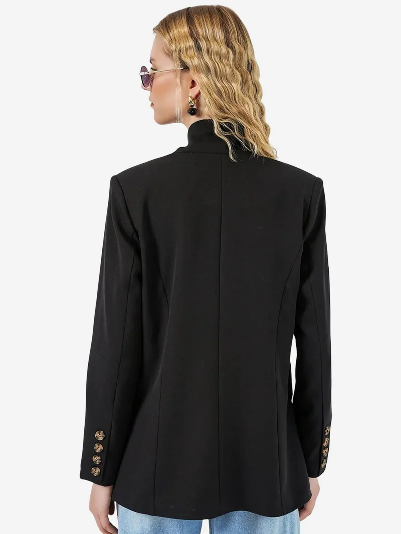 Big Dart Black BDART Oversized Shawl Collar Blazer for Women | Best Price UAE