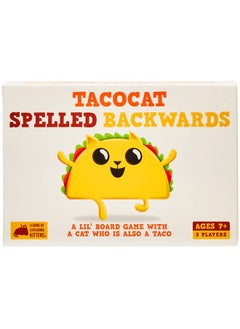 إكسبلودنج كيتنس أل أل سي Tacocat Spelled Backwards By Exploding Kittens - 2 Players - Ages 7+ - 15 Minutes To Play - Clever Family Board Game - لعبة للأزواج، ليلة لعب عائلية، لعبة لوحية للأطفال والكبار  - Image 1