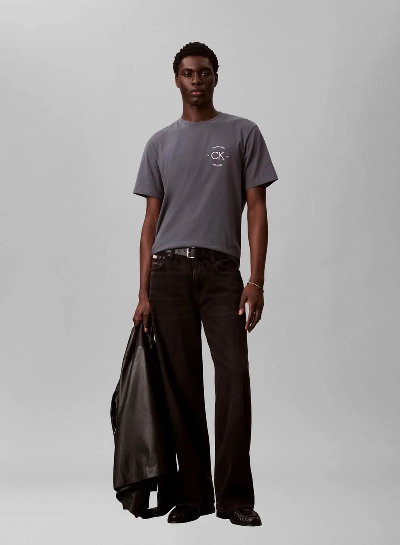 Calvin Klein Jeans Turbulence Embroidered Logo T-Shirt for Men | Best Price UAE