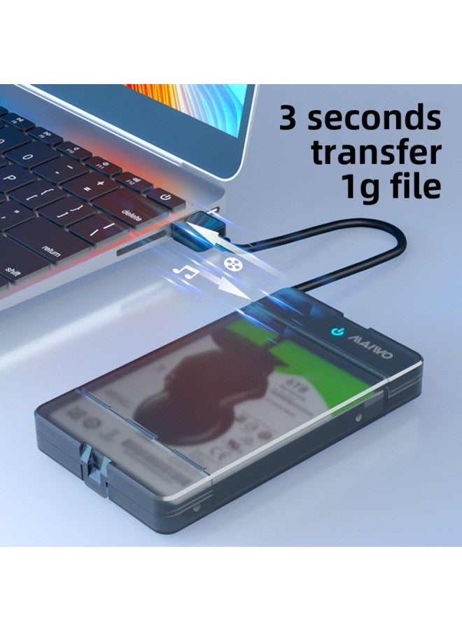 Maiwo Mobile Hard Disk Box 2.5-inch Usb3.0 Notebook Solid-state Mechanical Sata External Box K105-Color:K105 White 2.5inch Sata Hard Drive Box - Image 4