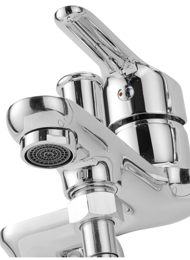 GEEPAS Single Lever Bath Shower Mixer With Brass Wall Mounted Tap For Bathroom And Shower Column - Image 2