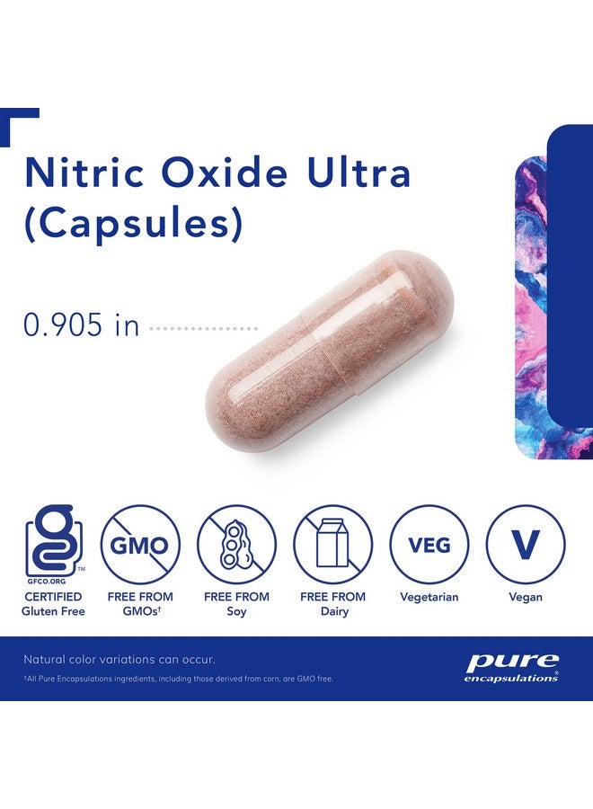 Pure Encapsulations Nitric Oxide Ultra (Capsules) - Supplement Supports Nitric Oxide Production, Healthy Blood Flow & Vascular Health - with L-Citrulline & CranLoad Cranberry Extract - 120 Capsules - Image 3