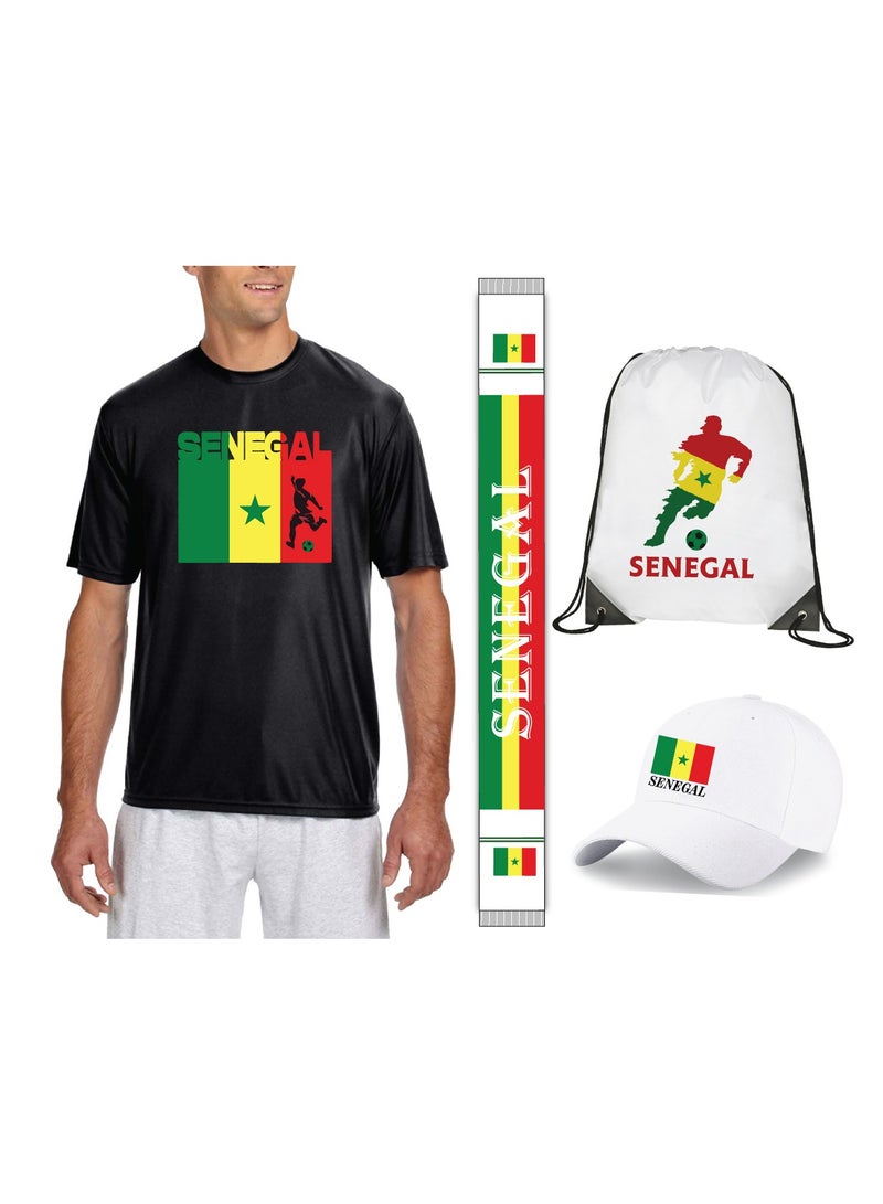 Senegal Sports Dry Fit T-shirt - Soccer Team Printed T shirts - Team Jersey T Shirts for Men and Women - Combo Pack  - Image 1