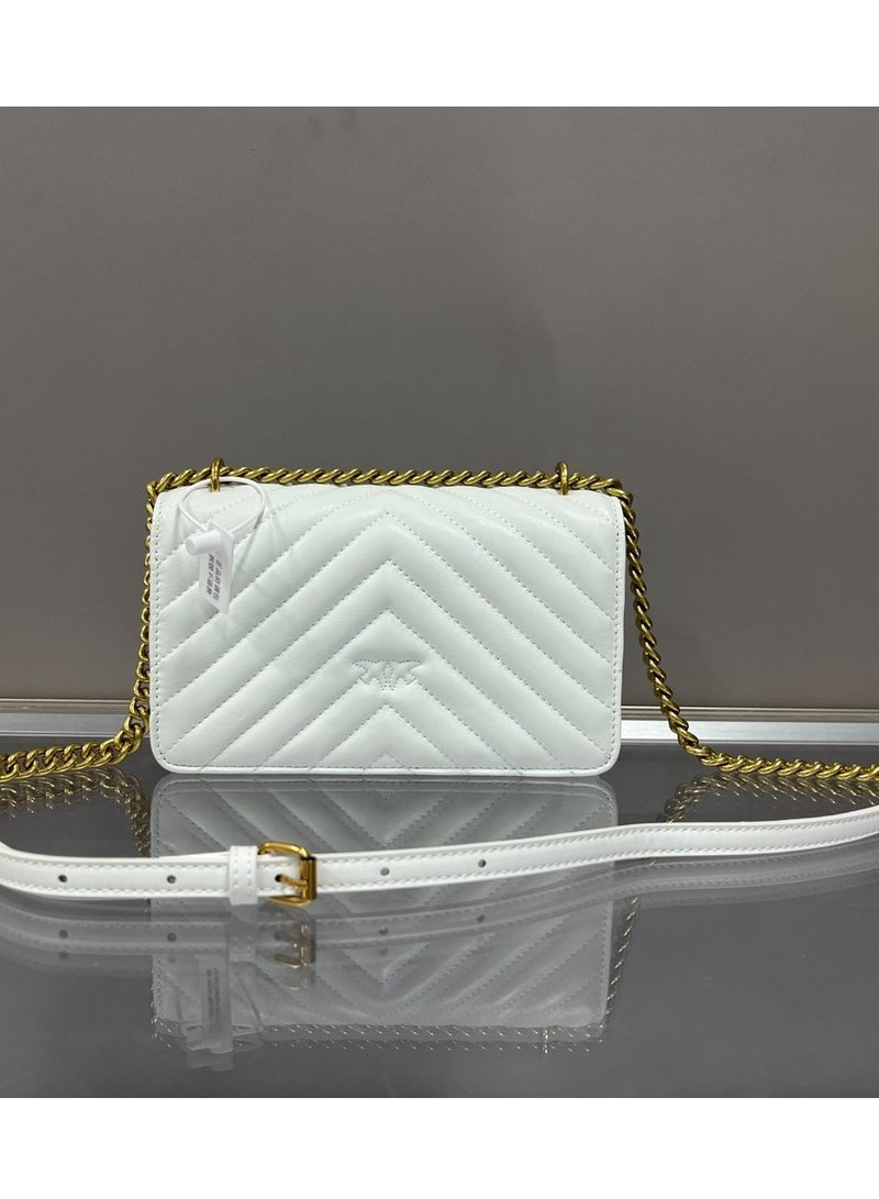PINKO Pinko Chain Solid Color Crossbody Shoulder Bag 21*13*6cm  - Image 3