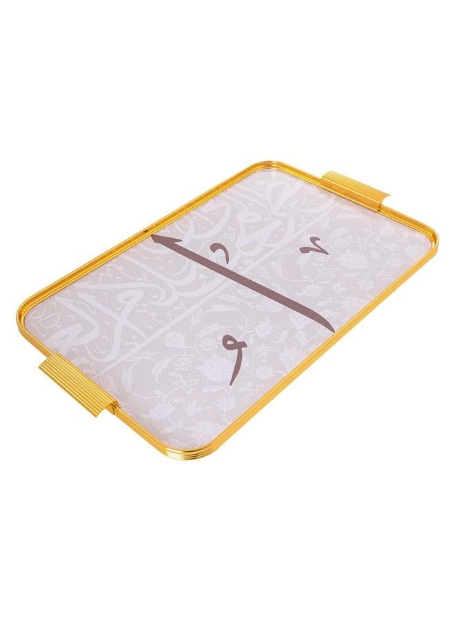 السيف  طقم تقديم الشاي من البورسلين والزجاج 29 قطعة بنمط عربي أبيض - Image 2