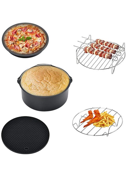 Home Air Fryer Accessories Accessories Baking Basket Pizza Plate Grill Rack Pot Mat