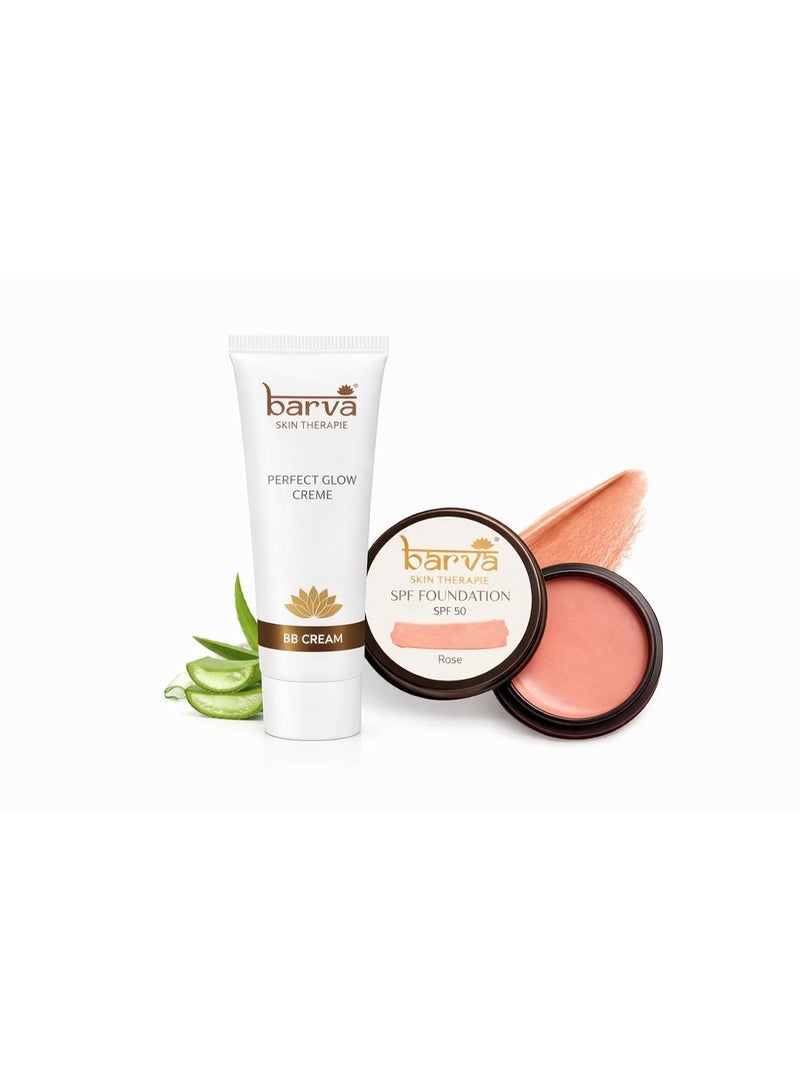 Barva Perfect Glow Creme Long Lasting (10 ml) Lightweight BB Cream & Foundation - Combo Pack - Image 1
