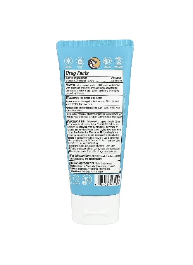 Badger - Badger, Active, Mineral Sunscreen Cream, SPF 30, Unscented, 2.9 fl oz (87 ml) - Image 1
