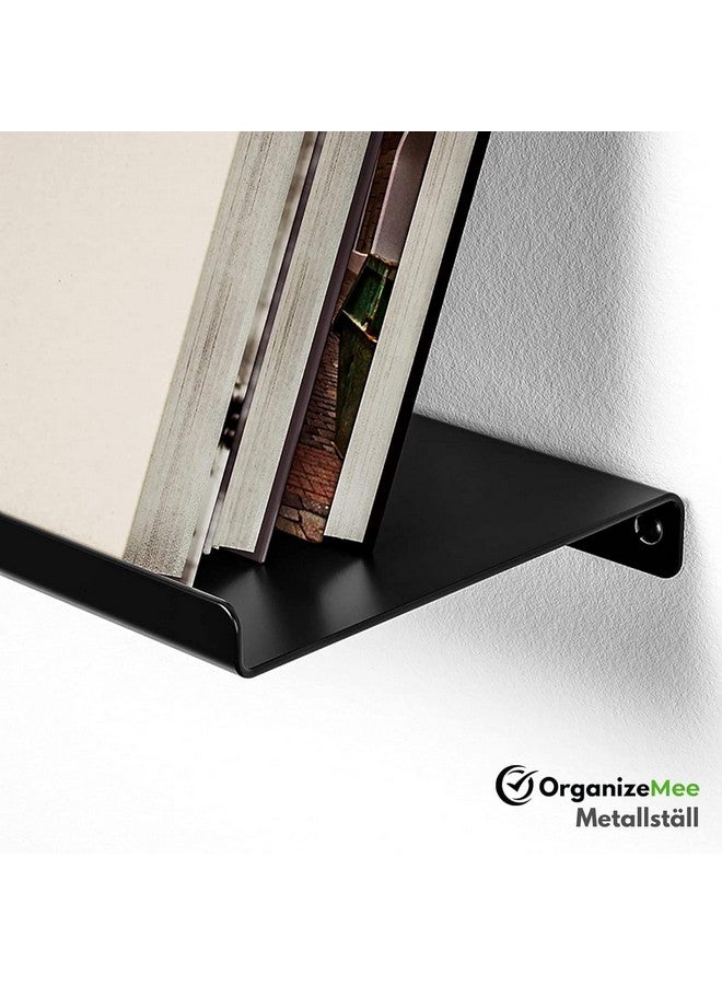 OrganizeMee OrganizeMee Metal Floating Shelf for Wall for Decorative Wall, Long Wall Shelf, Nordic, Modern Design,for Living Room & Bedroom, Home Decor Items Plant Pot mounting 13" (Black: 1yr Warranty) - Image 4