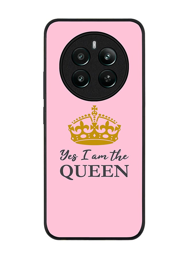 Stylizedd Rugged Black edge case for Realme 12 Plus 5G / Realme 12 4G, Slim fit Soft Case Flexible Anti Drop TPU Gel Thin Cover -  Yes I'm the Queen - Image 1
