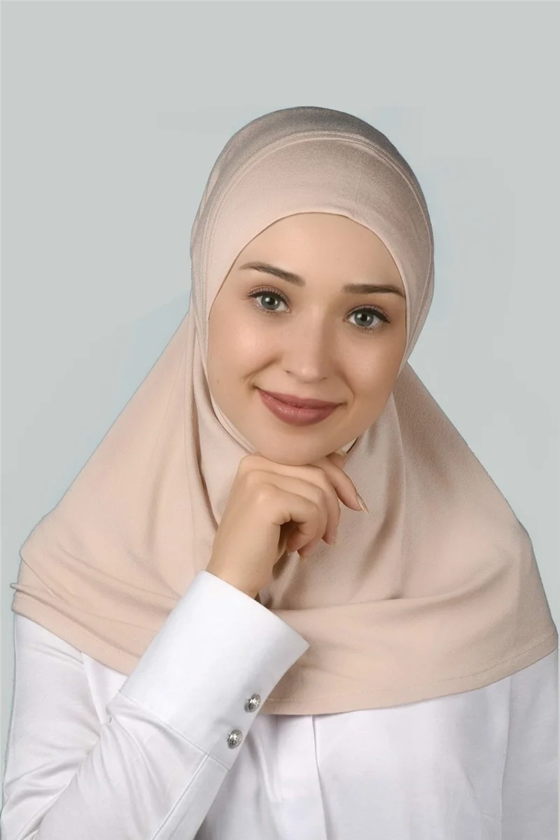 التوبة Ready-made Hijab Practical Scarf Hijab Hijab - Prayer Cover - Beige