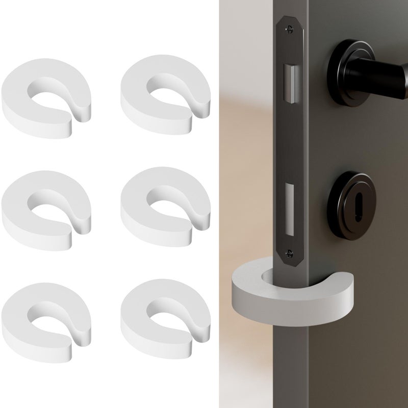 ARCLEER Door Pinch Guard Baby Door Stopper 6Pk Soft Foam Door Stopper. Prevents Finger Pinch Injuries Child/Pet from Getting Locked in Room - Image 1