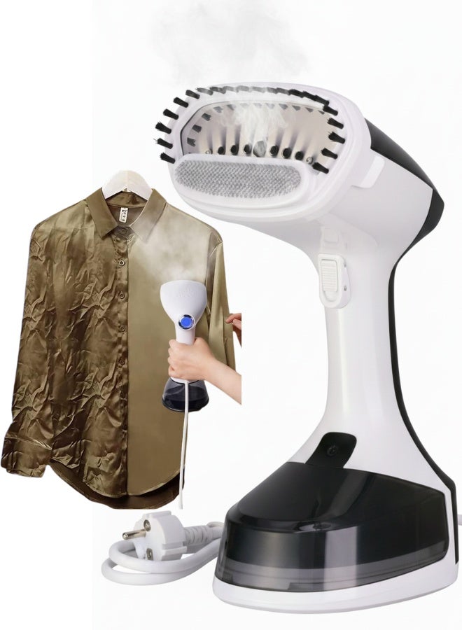 1500W Handheld Garment Steamer with Powerful Continuous Steam, Portable Clothes Steamer with Large 200ml Detachable Water Tank, Vertical and Horizontal Ironing, Fast Heat Up Fabric Steamer for All Types of Clothes, Travel and Home Garment Care Solution - Image 1