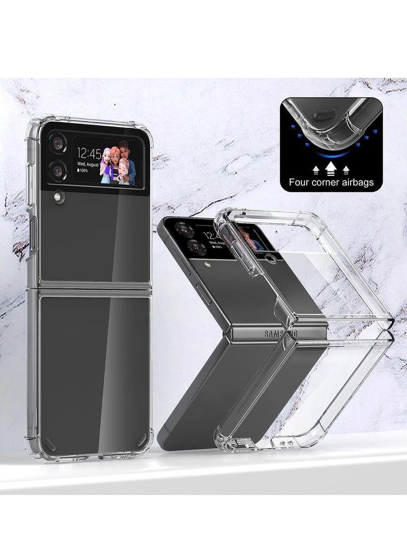 MIGOFAST Samsung Galaxy Z Flip 4 Clear Case Hard PC Back & Soft TPU Bumper Transparent Protective Cover Shockproof Scratch Resistant Case for Samsung Galaxy Z Flip 4 5G - Image 4