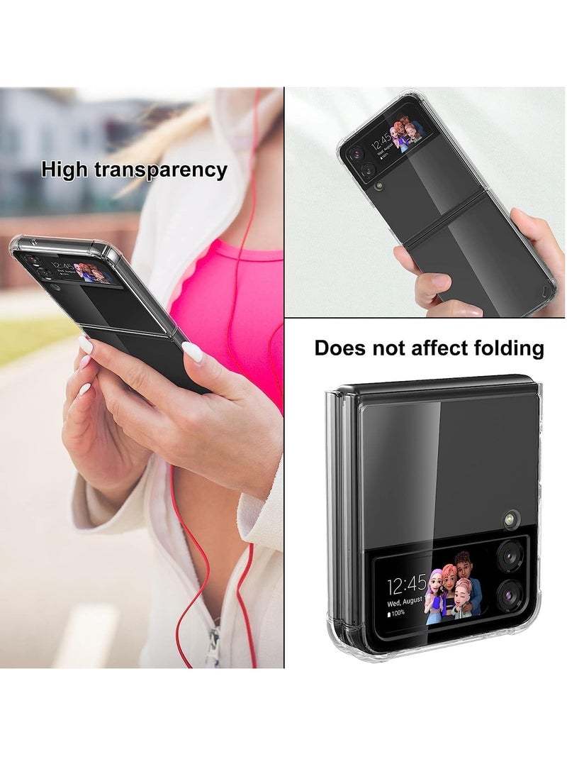 MIGOFAST Samsung Galaxy Z Flip 4 Clear Case Hard PC Back & Soft TPU Bumper Transparent Protective Cover Shockproof Scratch Resistant Case for Samsung Galaxy Z Flip 4 5G - Image 5