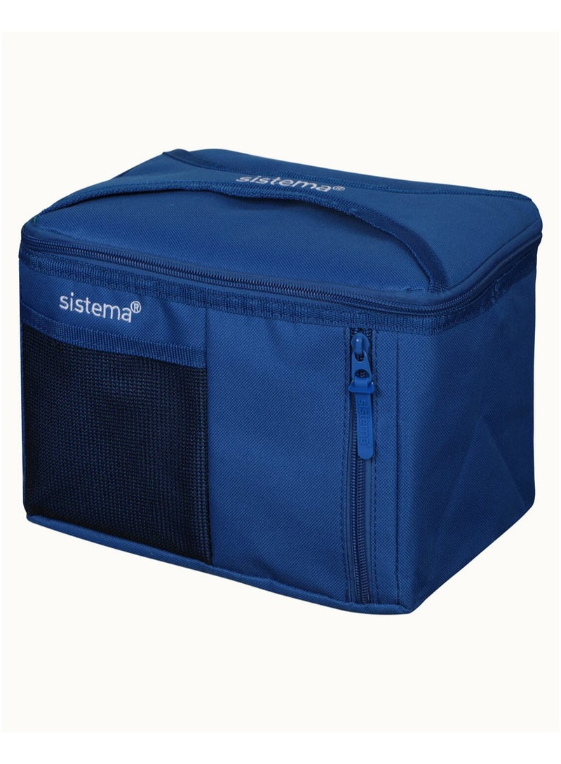 Sistema Mega Fold Up Cooler Bag Blue – Insulated Reusable Lunch Cooler with Foldable Design, Thermal Food Storage Bag for Picnic, Grocery Shopping, Travel, Camping & Outdoor Adventures - Image 3