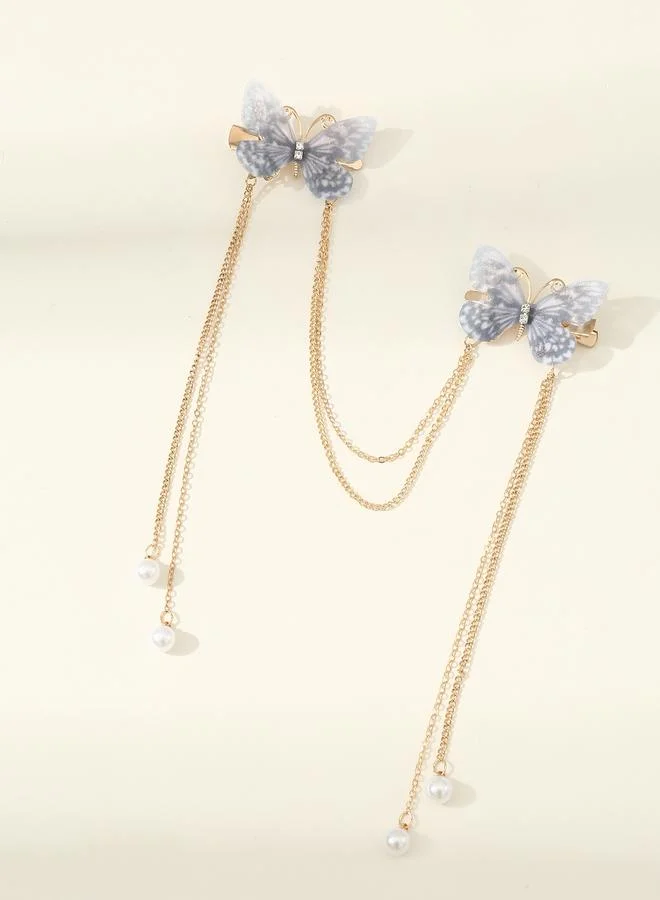 Take Two  Butterfly Chain Hair Clip for Women | Best Price UAE