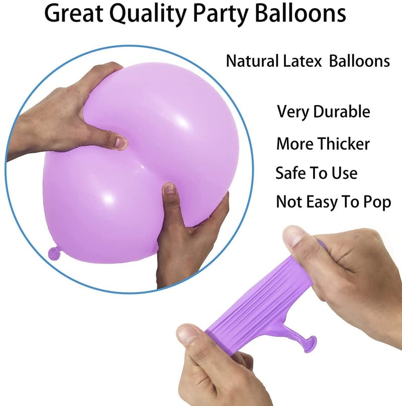 atorakushon Light Purple Colour Pastel Latex Party Balloons 10 Inches for Home Decoration Happy Birthday Party Supplies Wedding Anniversary Office Party Purpose Pack of 25 - Image 5