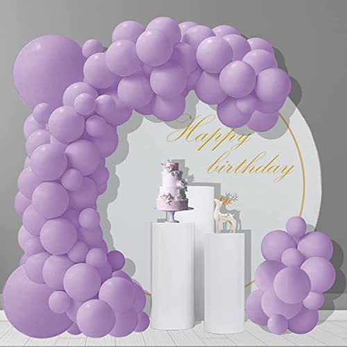 atorakushon Light Purple Colour Pastel Latex Party Balloons 10 Inches for Home Decoration Happy Birthday Party Supplies Wedding Anniversary Office Party Purpose Pack of 25 - Image 3