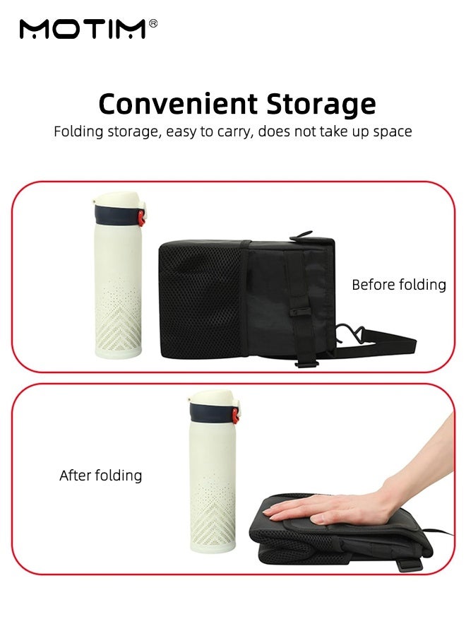 Motim Car Trash Can with 2 Rolls of Trash Bags, Waterproof Car Garbage Can, Car Trash Bag with Lid, Leak-Proof Car Trash Bin, Hanging Car Trash - Image 4