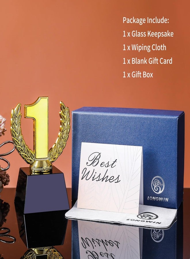 LONGWIN Crystal Gold First Place Trophy Award, Small Blank Winner Trophy for Sports Events/Competition, Talent Show/Party Favor - Image 5