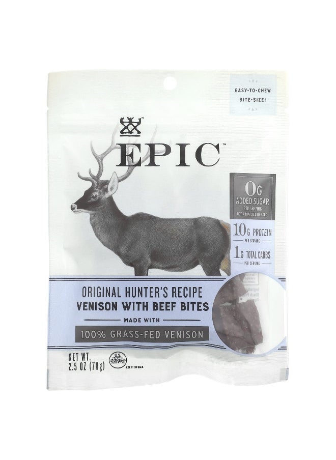 Epic Bar, Bites, Venison with Beef Bites, 2.5 oz (70 g)