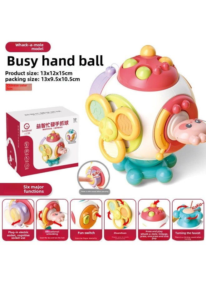 لعبة أطفال 3-6-12 شهرًا Grit Baby Newborn خشخيشة محمولة باليد على شكل كرة مانهاتن Sesler-اللون: 【علبة ملونة صينية】 Hamster-كرة التقاط يدوية مشغولة 179 جرامًا - Image 1