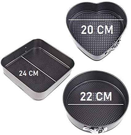 Dream Bird International Teflon Coated Spring Form Cake Mould Pan Set Baking Tray Removable Cake Mould Medium 3 - Image 2