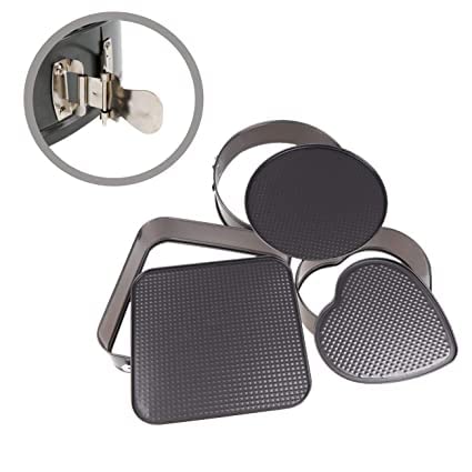 Dream Bird International Teflon Coated Spring Form Cake Mould Pan Set Baking Tray Removable Cake Mould Medium 3 - Image 3