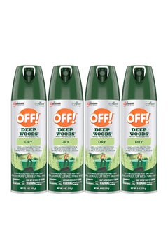 OFF! Deep Woods Insect Repellent Aerosol, Dry, Non-Greasy Formula, Bug Spray with Long Lasting Protection from Mosquitoes, 4 Oz, 4 Count