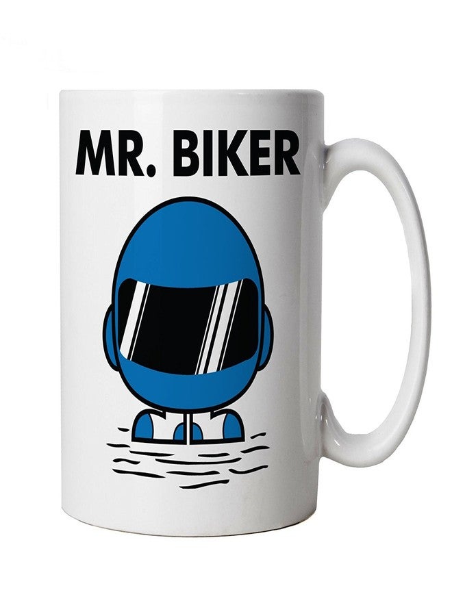 كوب قهوة سيراميك مطبوع عليه صورة دراجة نارية من كاكي (325 مل)