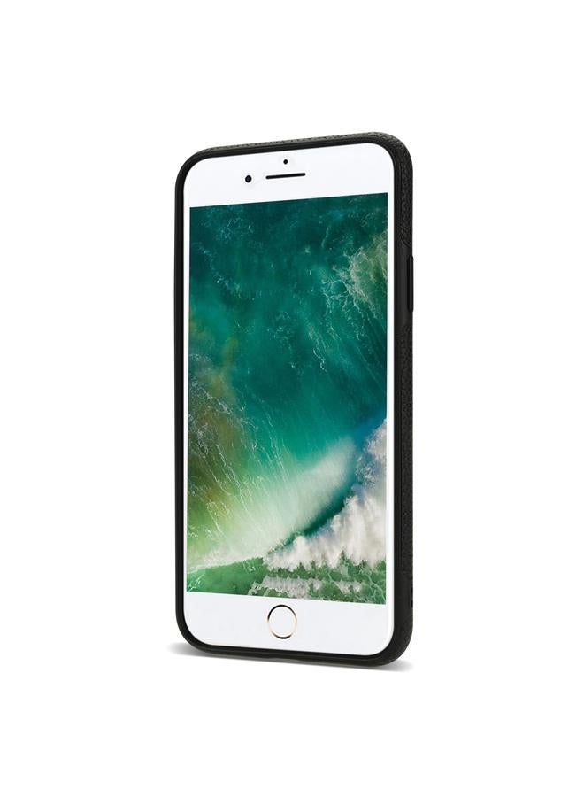 erorex Case For iPhone 8 Plus / 7 Plus Ring Card Litchi Leather Back Phone Case - Image 3