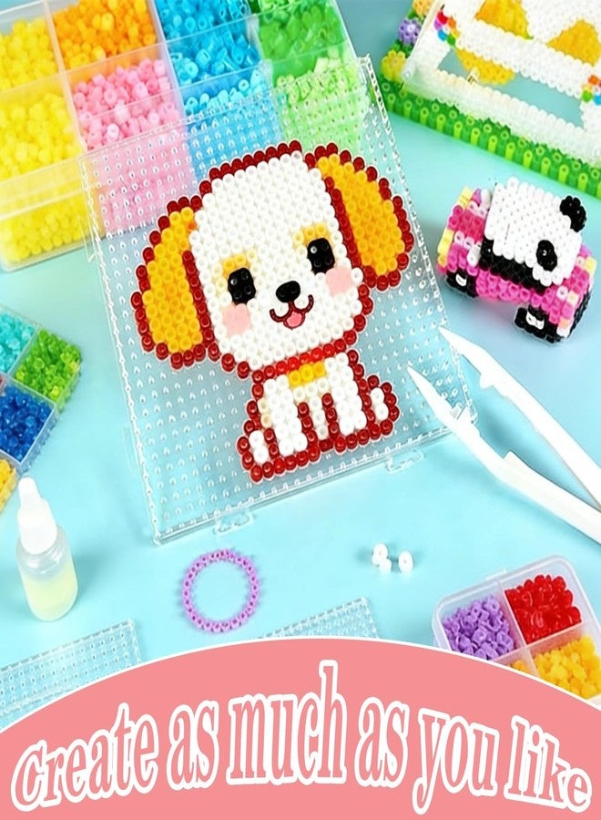 RupeeRise 6 Pcs Beads Kit with Pegboards for Kids Activity, Creative Fuse Beads Art Set for Craft Projects, Reusable Plastic Beads for Design Making, Multicolor Fuse Beads Board Collection - Image 3
