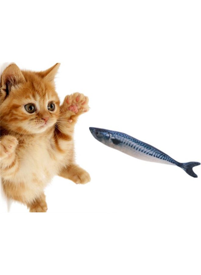 لعبة سمكة محشوة بلون أزرق/أبيض مقاس 20 سنتيمتر - Image 2