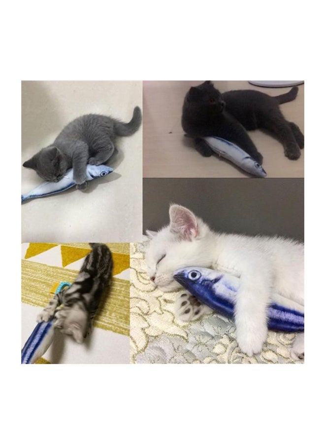 لعبة سمكة محشوة بلون أزرق/أبيض مقاس 20 سنتيمتر - Image 3