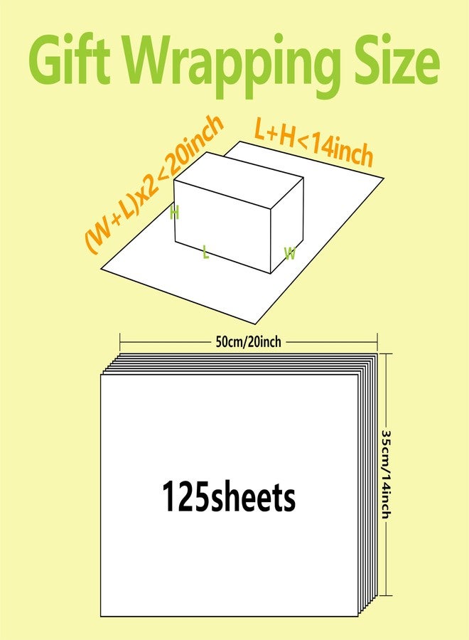 Bobobag 125 Sheets 20"X14" White Tissue Paper for Gift Bags, Christmas Tissue Paper Bulk for Packaging,Wrapping Paper,Birthday Showers Arts Craft Party Favor Decoration - Image 2