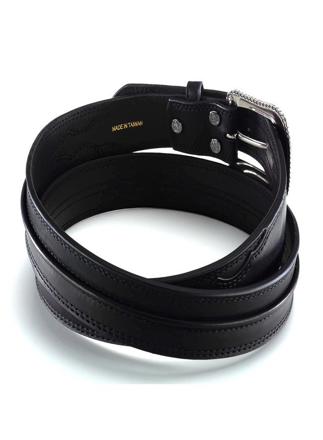 ARIAT Men's Leather Raised Center-Ridge Belt, Black, 36 - Image 3