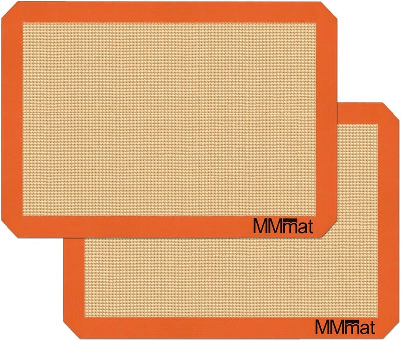 MMMAT Silicone Baking Mat - Best German Silicone - Non Slip Silicone Baking Sheet, Non Stick Reusable Silicone Mats for Baking, Oven Liner, Counter Mat - Half Sheet Baking Mat, Set of 2 - Image 1