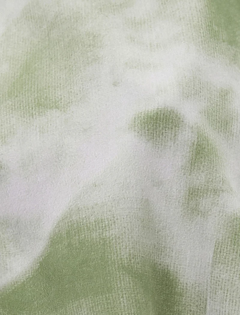 كوتون Parachute Crop Blouse Sleeveless Batik Patterned Round Neck