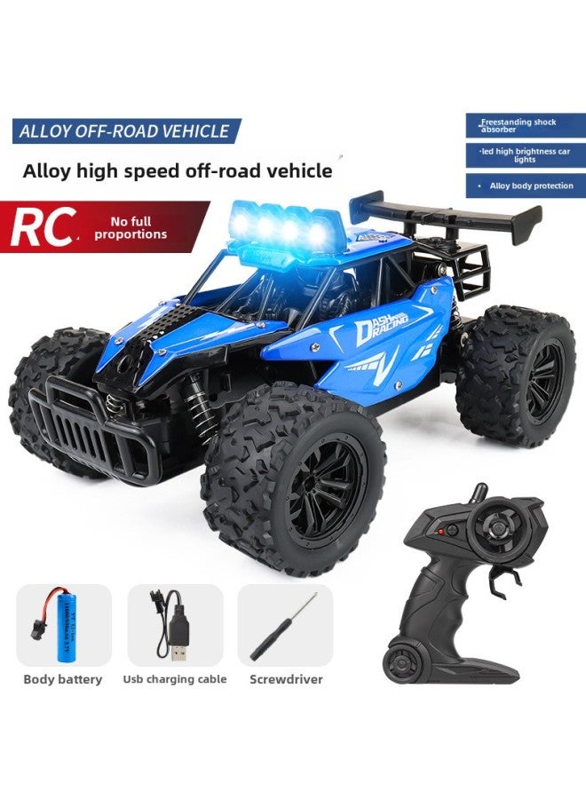 1:16 Alloy Off-road High-speed Vehicle 2.4G Full-scale Remote Control Racing Hot-selling High-speed Off-road Vehicle Toys-Color:Regular Version-blue-Scale:1:16  - Image 1