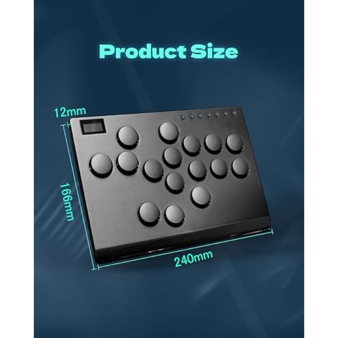 8Bitdo ALL METAL ARCADE STICK M16, ALL-BUTTON ARCADE CONTROLLER FOR SWITCH, PC, PS4, PS3, STEAM DECK, ARCADE FIGHT STICK JOYSTICK WITH TURBO & CUSTOM RGB, SUPPORTS HOT-SWAP & SOCD - Image 2