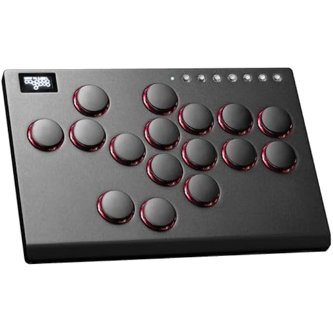 8Bitdo ALL METAL ARCADE STICK M16, ALL-BUTTON ARCADE CONTROLLER FOR SWITCH, PC, PS4, PS3, STEAM DECK, ARCADE FIGHT STICK JOYSTICK WITH TURBO & CUSTOM RGB, SUPPORTS HOT-SWAP & SOCD - Image 1