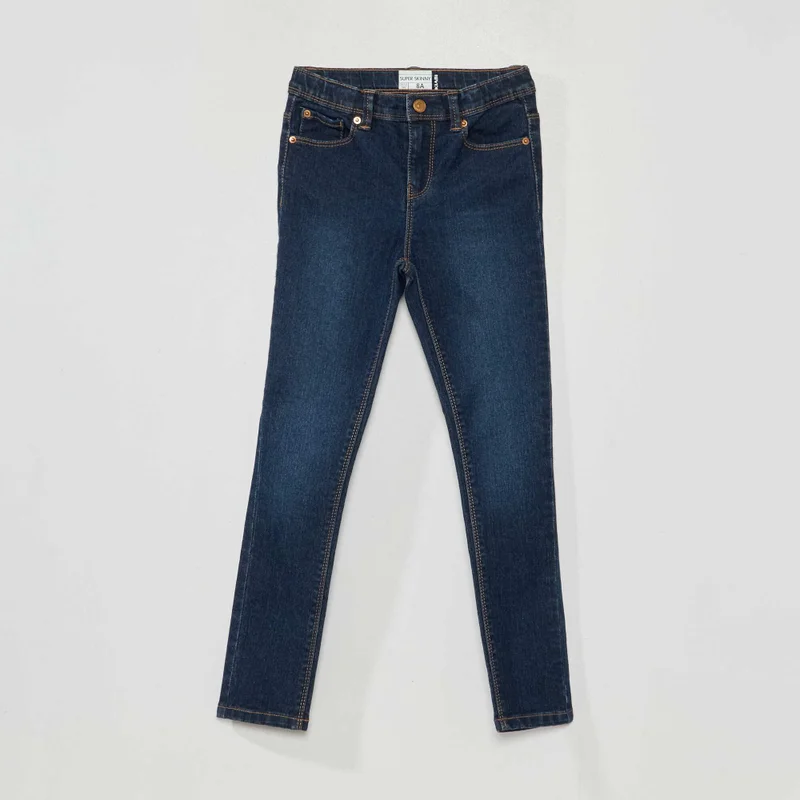 Kiabi Super Skinny Jeans - Closer-Fitting Cut Blue