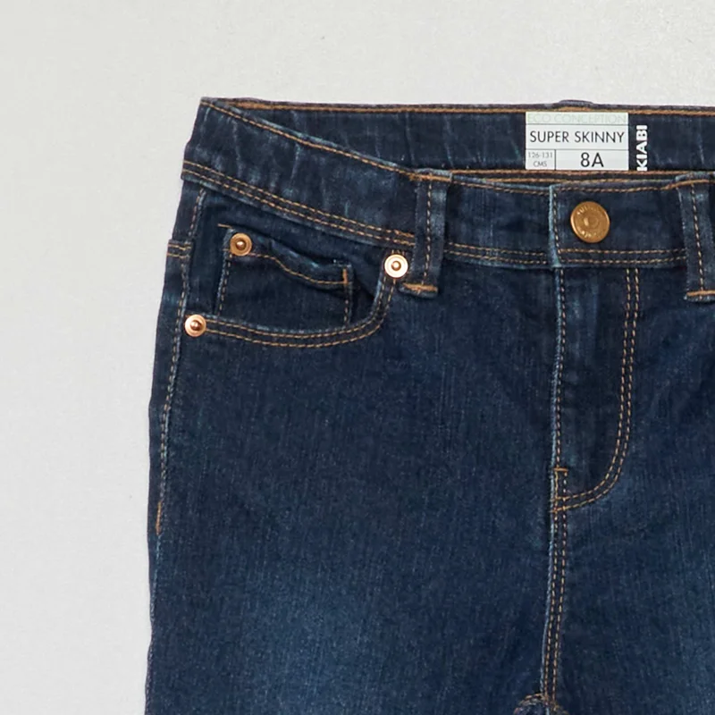 Kiabi Super Skinny Jeans - Closer-Fitting Cut Blue
