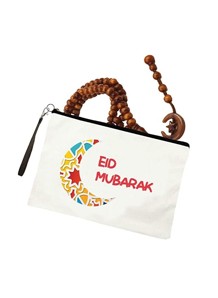 PRINTSHOP4ME Eid Mubarak Printed Cosmetic Bag 