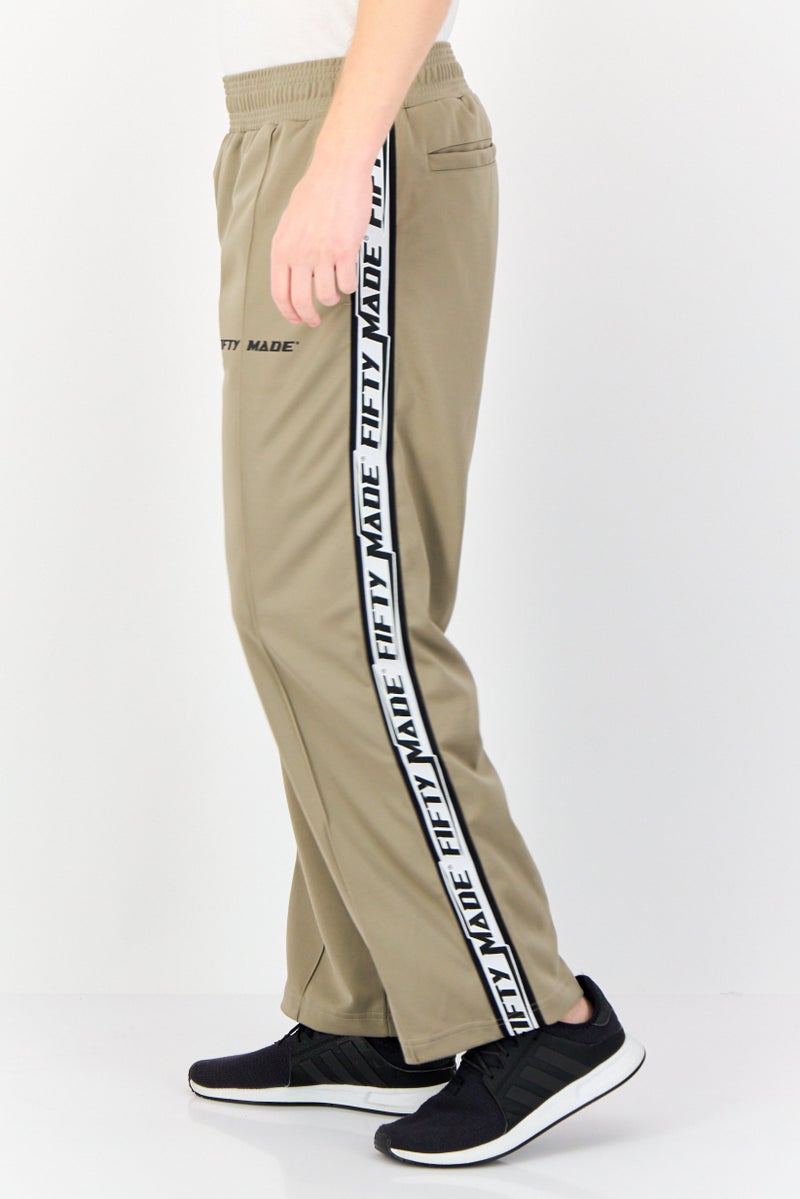 Fifty Made Men Regular Fit Training Track Pants, Khaki  - Image 4
