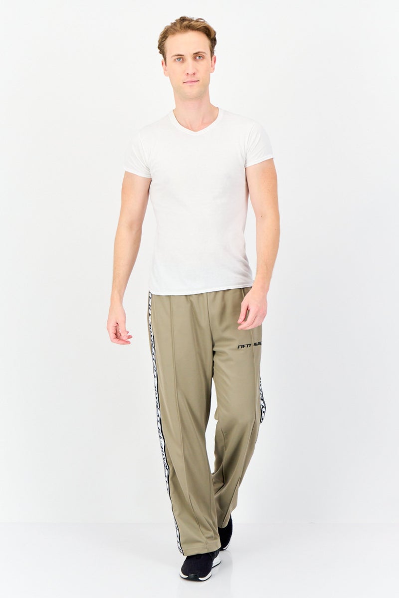 Fifty Made Men Regular Fit Training Track Pants, Khaki  - Image 2