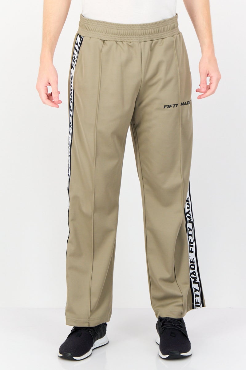 Fifty Made Men Regular Fit Training Track Pants, Khaki  - Image 1