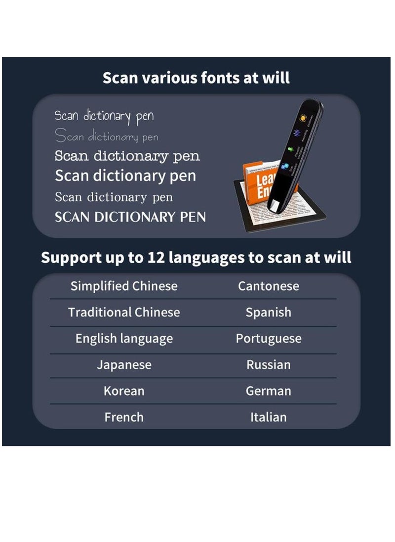 116 Languages Translation Scan Reading Pen